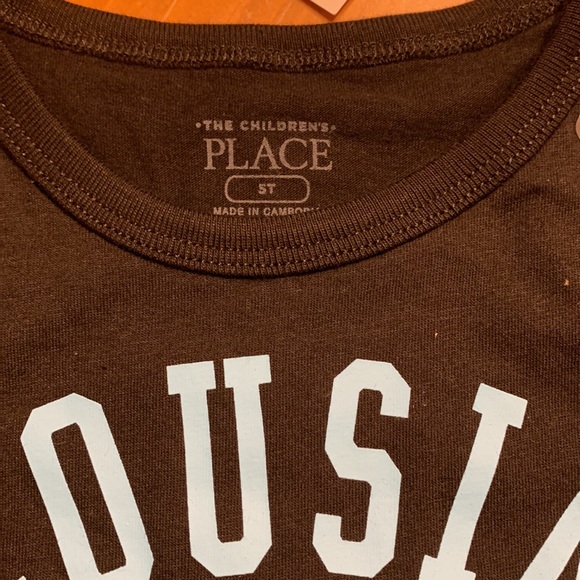 Children Place 5T nwt Black with baby blue “Cousin Crew” - Picture 3 of 5